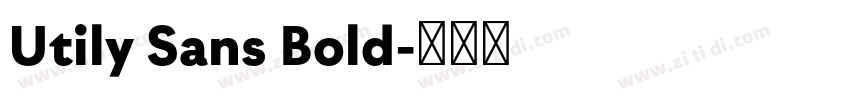 Utily Sans Bold字体转换